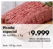 X$ - Picada especial