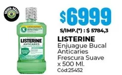 Listerine - Enjuague Bucal Anticaries Frescura Suave