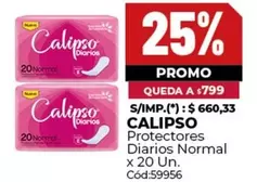 Calipso - Protectores Diarios Normal x 20 Un.