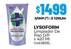 Lysoform - Limpiador De Piso D/P