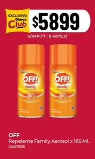 Off - Repelente Family Aerosol x 165 MI