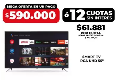 RCA - SMART TV UHD 55"