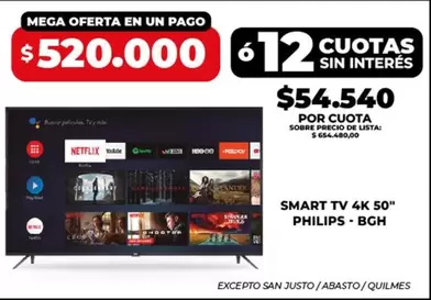 Philips - SMART TV 4K 50"