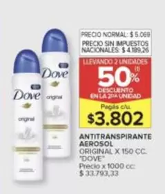 Dove - ANTITRANSPIRANTE AEROSOL ORIGINAL