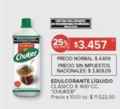 Chuker - EDULCORANTE LÍQUIDO