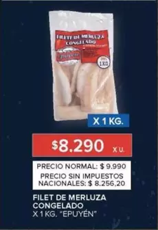 X$ - FILET DE MERLUZA CONGELADO