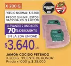X$ - JAMON COCIDO FETEADO