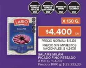 Lario - SALAME MILAN