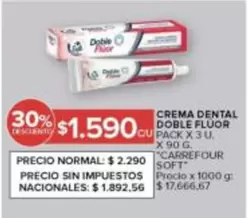 X$ - CREMA DENTAL DOBLE FLUOR