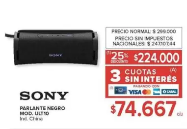Sony - PARLANTE NEGRO