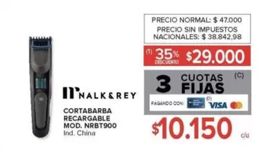 CORTABARBA RECARGABLE MOD. NRBT900