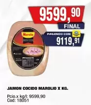 Marolio - JAMON COCIDO X KG.