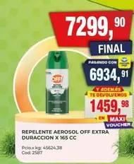 Off - EXTRA DURACCION X 165 CC