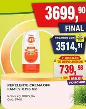 Off - REPELENTE CREMA FAMILY