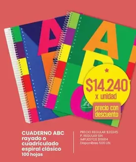 X$ - CUADERNO ABC