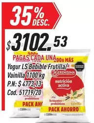 Yogur LS Bebible Frutilla/Vainilla
