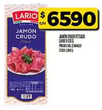Lario - JAMON CRUDO FETEADO