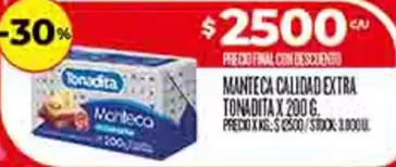 Tonadita - MANTECA CALIDAD EXTRA