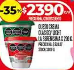 QUESO CREMA CLASICO/LIGHT