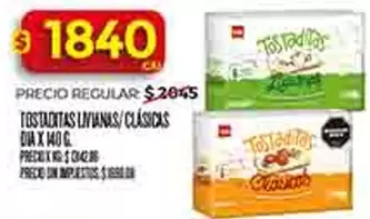 42 - TOSTADITAS LIVIANAS/CLÁSICAS