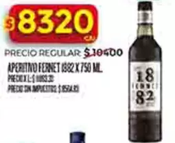 1882 - APERITINO FERNET  X 750 ML