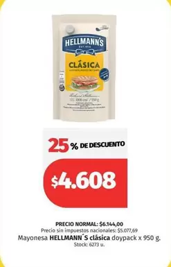 Hellmann's - clásica doypack x 950 g