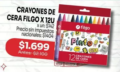 X$ - CRAYONES DE CERA X 12U