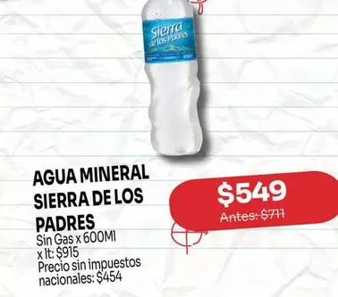 Sierra de los Padres - AGUA MINERAL