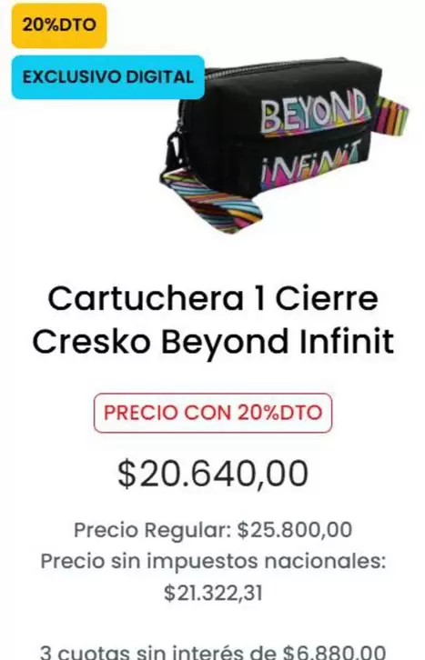 Cartuchera 1 Cierre Beyond Infinit