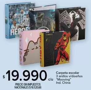 Flash - Carpeta escolar 3 anillos v/diseños