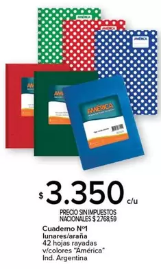 42 - Cuaderno N°1 lunares/araña