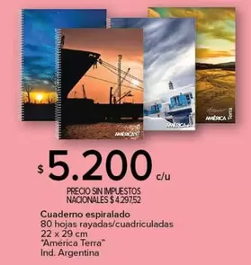 America - Cuaderno espiralado