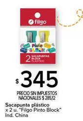 Block - Sacapunta plástico