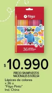 X$ - Lápices de colores