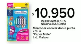 Paper Mate - Marcador escolar doble punta