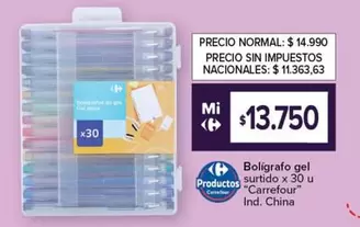 Carrefour - Bolígrafo gel