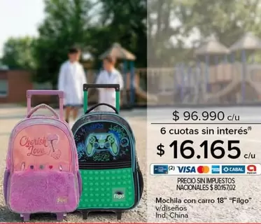 Love - Mochila con carro 18"