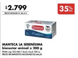 La Serenísima - MANTECA bienestar animal