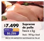 X$ - Suprema de pollo