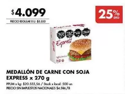 Express - MEDALLÓN DE CARNE CON SOJA