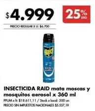 Raid - Mata Moscas Y Mosquitos Aerosol