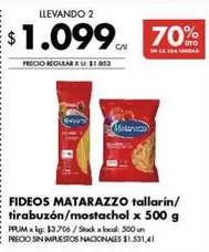 Matarazzo - tallarin/tirabuzón/mostachol x 500 g