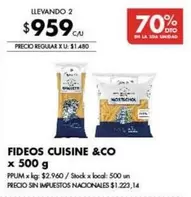 X$ - FIDEOS CUISINE &CO