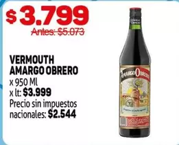 Amargo - VERMOUTH AMARGO OBRERO