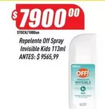 Off - Repelente Spray Invisible Kids