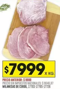 X$ - MILANESAS DE CERDO