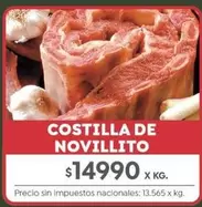X$ - COSTILLA DE NOVILLITO