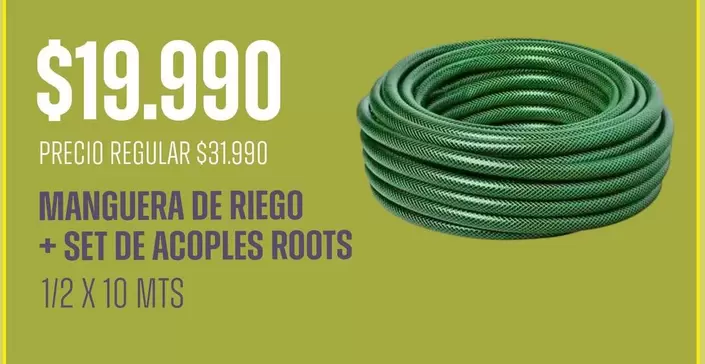 X$ - MANGUERA DE RIEGO + SET DE ACOPLES