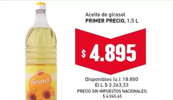 Primer - Aceite de girasol