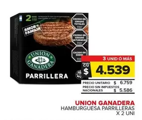 union ganadera - HAMBURGUESA PARRILLERAS